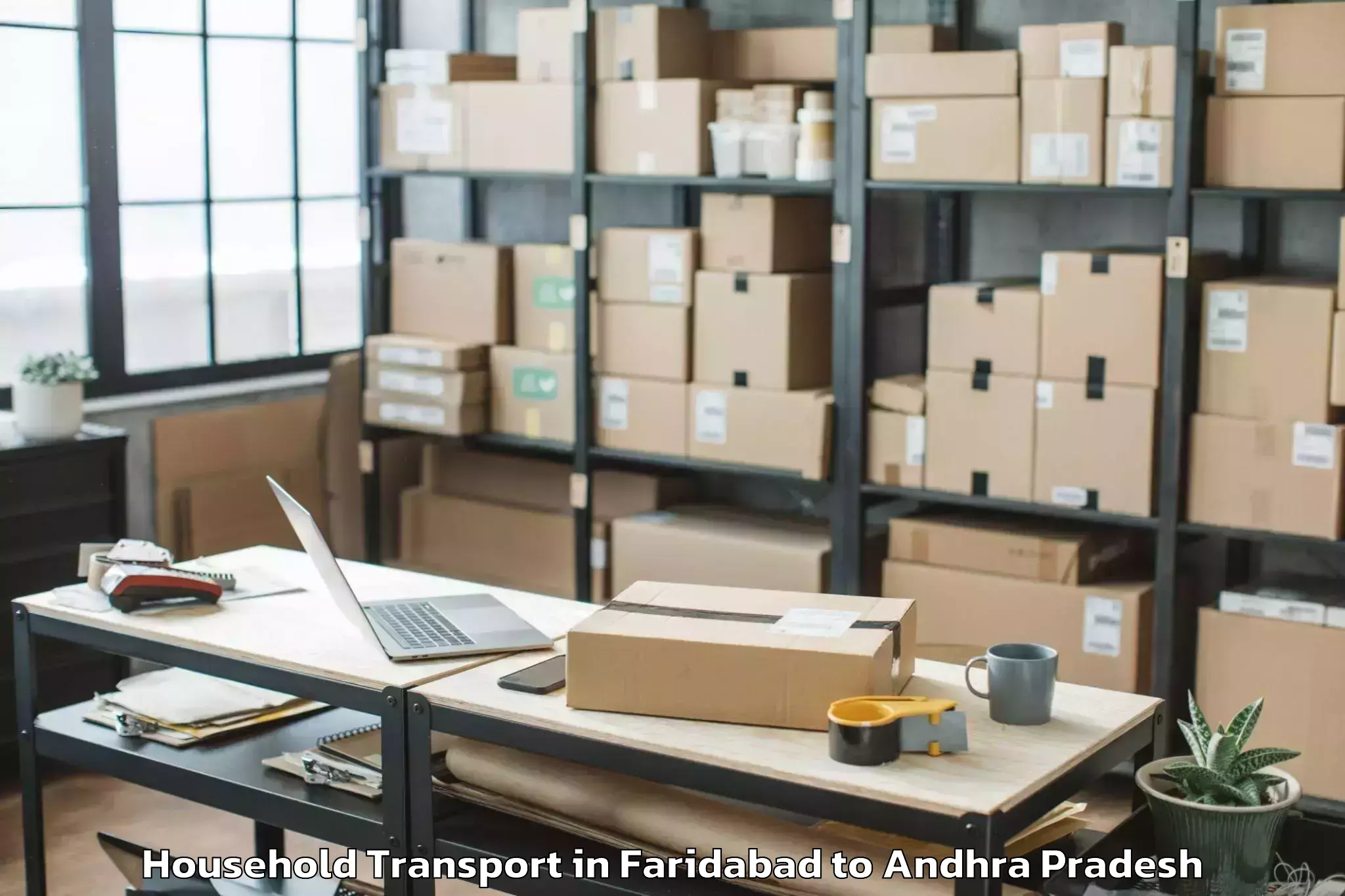 Book Faridabad to Visakhapatnam Port Trust Household Transport Online